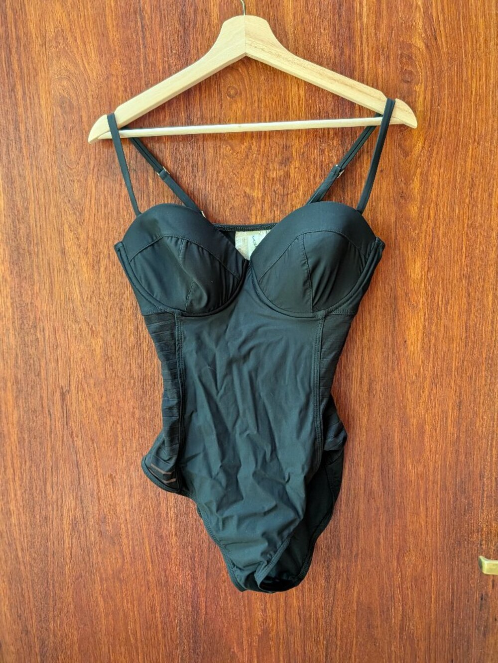 Amoressa Black Bustier Mesh One Piece Swimsuit 10